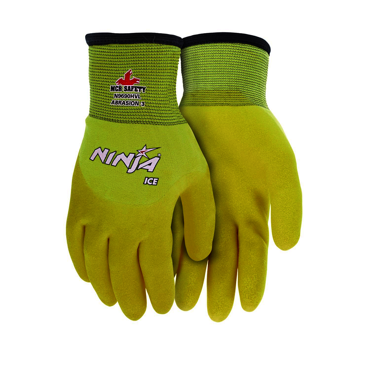 Airgas - MEGN9690HVXXL - MCR Safety Yellow Ninja® ICE Nylon Terry Lined Cold Weather Gloves