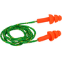 RADNOR™ Flange Thermoplastic Rubber Corded Earplugs (100 per box)