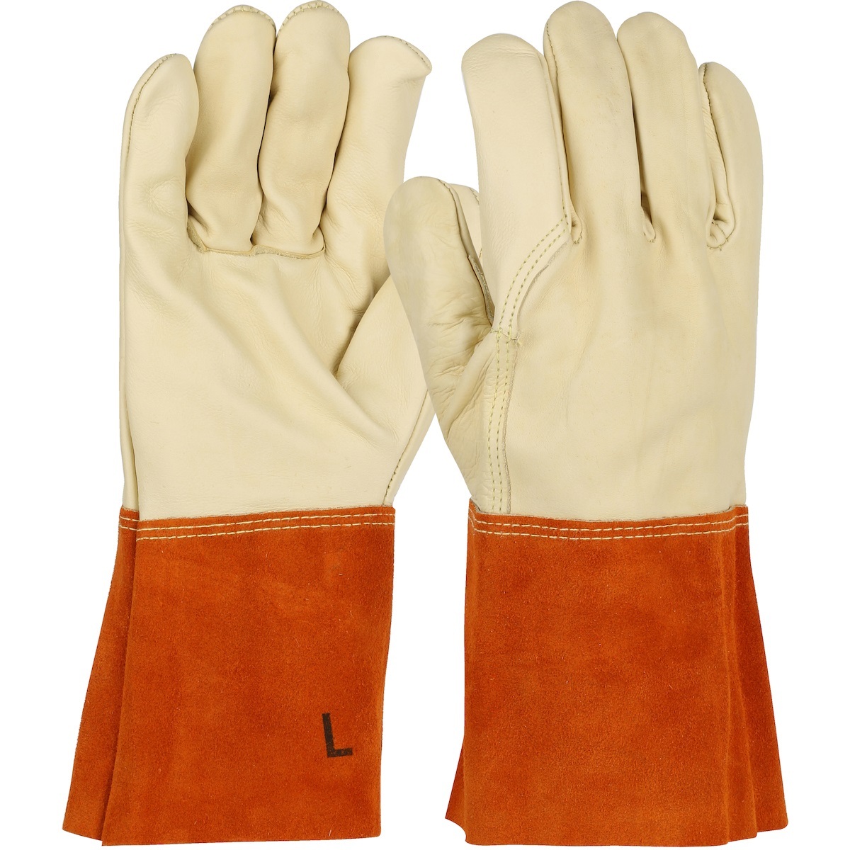 Select Shoulder Split Cow Gloves Blue/Gray Large 12 Pairs