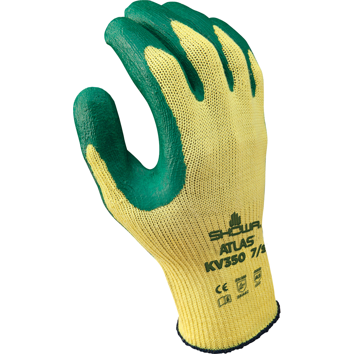 Showa Size 7 Atlas KV350 10 Gauge Dupont Kevlar Cut Resistant Gloves with Nitrile Coated Palm