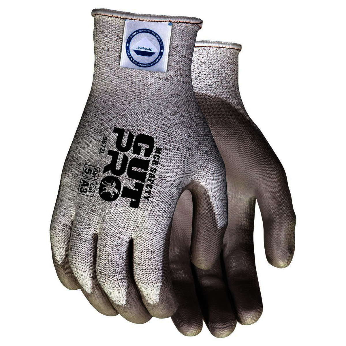 Gray Polyurethane Cut Resistant Gloves