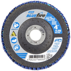 Norton® BlueFire 4" X 5/8" P40 Grit Type 29 Flap Disc