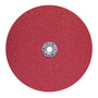 Norton® 9 1/8" Dia X 7/8" Arbor 24 Grit Red Heat Ceramic Alumina Fiber Disc