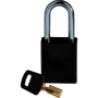 Brady® Black Aluminum SafeKey Padlock (1 Lock Keyed Differently) "DANGER LOCKED OUT DO NOT REMOVE"