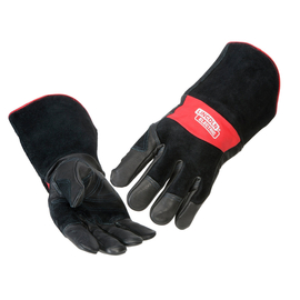 Lincoln Electric® Large 13" Black And Red Cowhide Cotton Lined MIG Welders Gloves