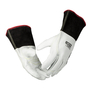 Lincoln Electric® Large 12" White, Black And Red Goatskin Cotton Lined TIG Welders Gloves