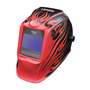 Lincoln Electric® VIKING™ 2450 Series Red/Black Welding Helmet With 3.82" x 2.44" Variable Shades 5 - 13 Auto Darkening Lens 4C® Lens Technology