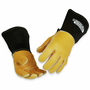 Lincoln Electric® Large 14" Yellow And Black Elkskin Cotton/Foam Lined Stick/MIG Welders Gloves