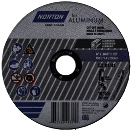 Norton® 36 Grit Aluminum Oxide Right Angle Cut-Off Wheel