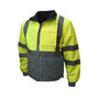 Radians Large Hi-Viz Green And Gray RADWEAR® Windbreaker Polyester Jacket