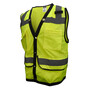 Radians X-Large Hi-Viz Green RADWEAR® Polyester/Mesh Heavy Duty Vest