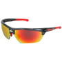 MCR Safety® Dominator™ DM3 Gray And Red Safety Glasses With Fire Mirror Polarized Lens