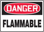 Accuform Signs® 7" X 10" Black/Red/White Aluminum Safety Sign "DANGER FLAMMABLE"