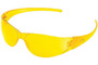 MCR Safety® Checkmate® Yellow Safety Glasses With Amber Anti-Scratch Lens