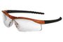 MCR Safety® Dallas™ Orange Safety Glasses With Clear UV Anti-Fog Lens