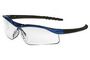MCR Safety® Dallas™ Blue Safety Glasses With Clear UV Anti-Fog Lens
