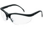 MCR Safety® Klondike® Black Safety Glasses With Clear UV Anti-Fog Lens