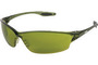 MCR Safety® Law® 2 Green Safety Glasses With Green Filter 2.0 Duramass® Hard Coat Lens