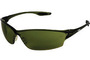 MCR Safety® Law® 2 Green Safety Glasses With Green Filter 5.0 Duramass® Hard Coat Lens