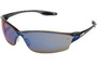 MCR Safety® Law® 2 Gray Safety Glasses With Blue Mirror Duramass® Hard Coat Lens