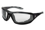 MCR Safety® Reaper™ Black Safety Glasses With Clear UV Anti-Fog Lens