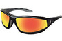MCR Safety® Reaper™ Black Safety Glasses With Fire Mirror Duramass® Hard Coat Lens