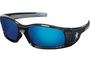 MCR Safety® Swagger® Black Safety Glasses With Blue Diamond Mirror Duramass® Hard Coat Lens
