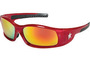 MCR Safety® Swagger® Red Safety Glasses With Fire Mirror Duramass® Hard Coat Lens