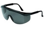 MCR Safety® Stratos® Black Safety Glasses With Gray Duramass® Hard Coat Lens