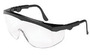 MCR Safety® Tomahawk® Black Safety Glasses With Clear UV Anti-Fog Lens