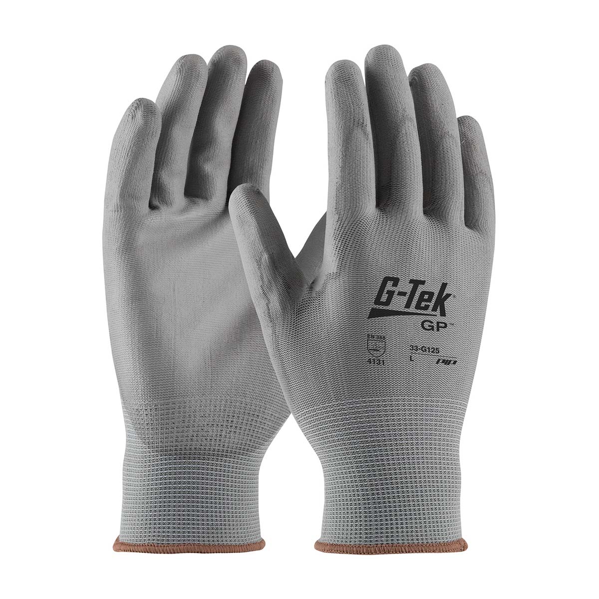 Radnor Large Black Foam Nitrile Palm Coated Gloves with 13 Gauge Gray Seamless Nylon Liner