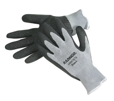 Airgas - B1399NFWPCP-11 - SHOWA™ Size 11 Heavy Duty Natural Rubber Palm Coated  Work Gloves With Cotton Liner And Gauntlet Cuff