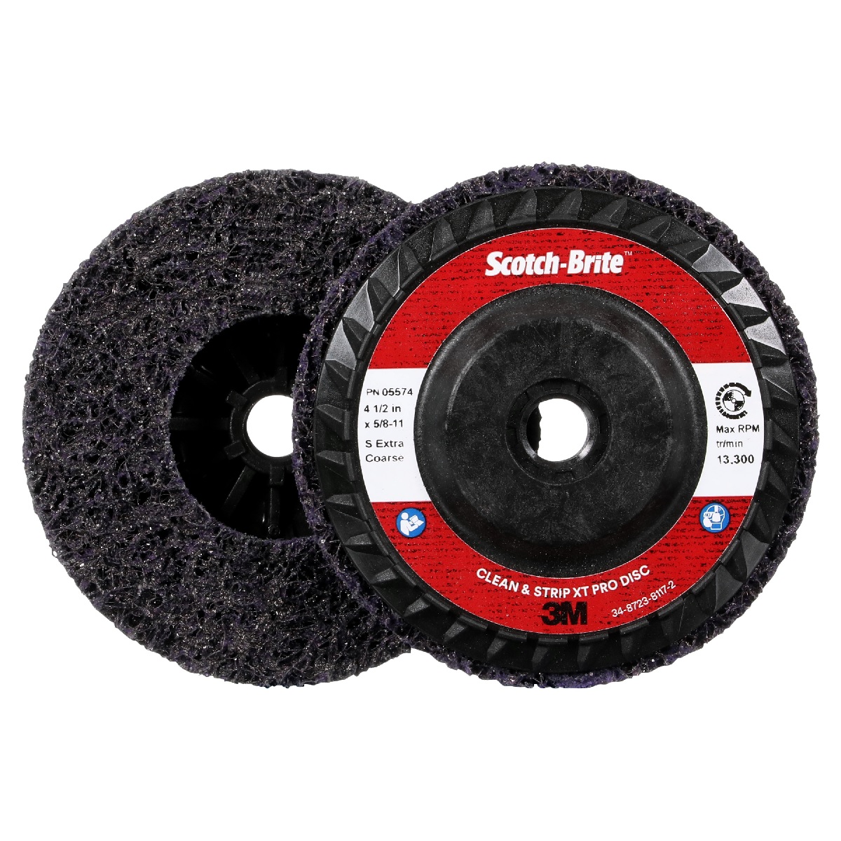 Airgas - 3MA048011-17186 - 3M™ 3 X No Hole Medium Grade Aluminum Oxide  Scotch-Brite™ Roloc™ Gray Disc