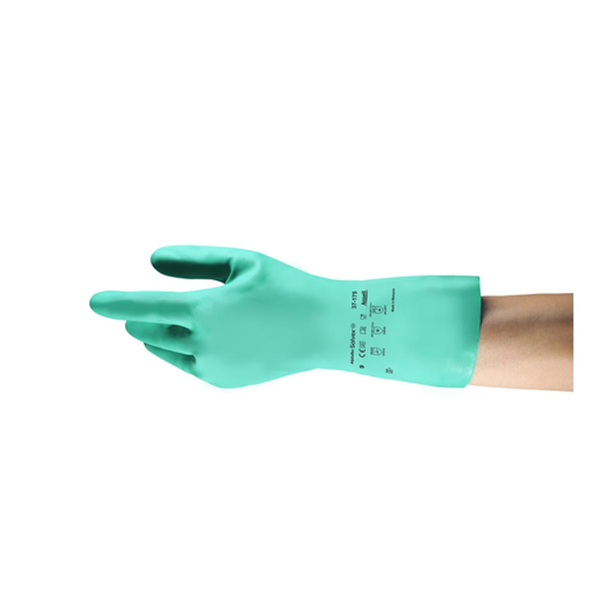 Ansell AlphaTec™ 87-224 Bi-Color Natural Rubber/Neoprene Gloves, Flocked  Lining
