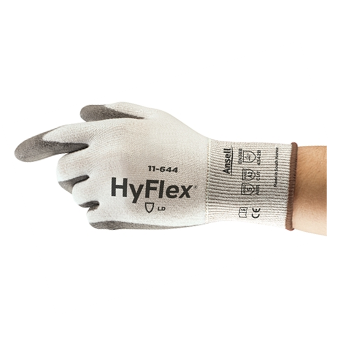 Airgas - ANE80-100-7 - Ansell Size 7 ActivArmr® Natural Latex Rubber Coated  Work Gloves With Cotton And Polyester Liner And Knit Wrist