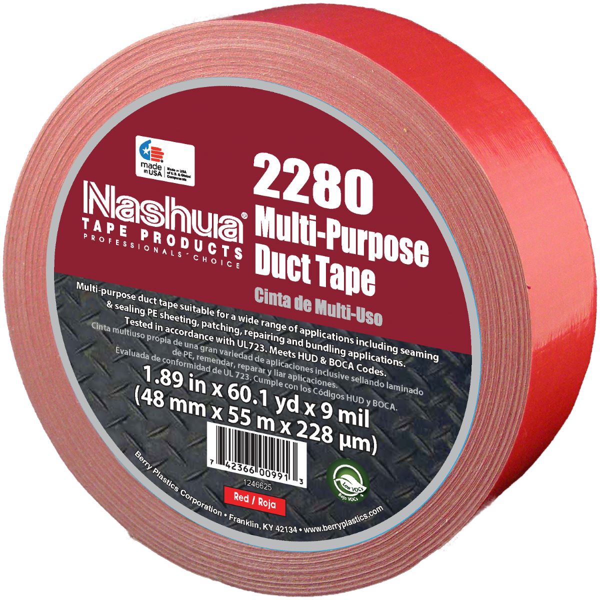 Nashua 1.89 inch W x 60 L Red Regular Strength Masking Tape 1