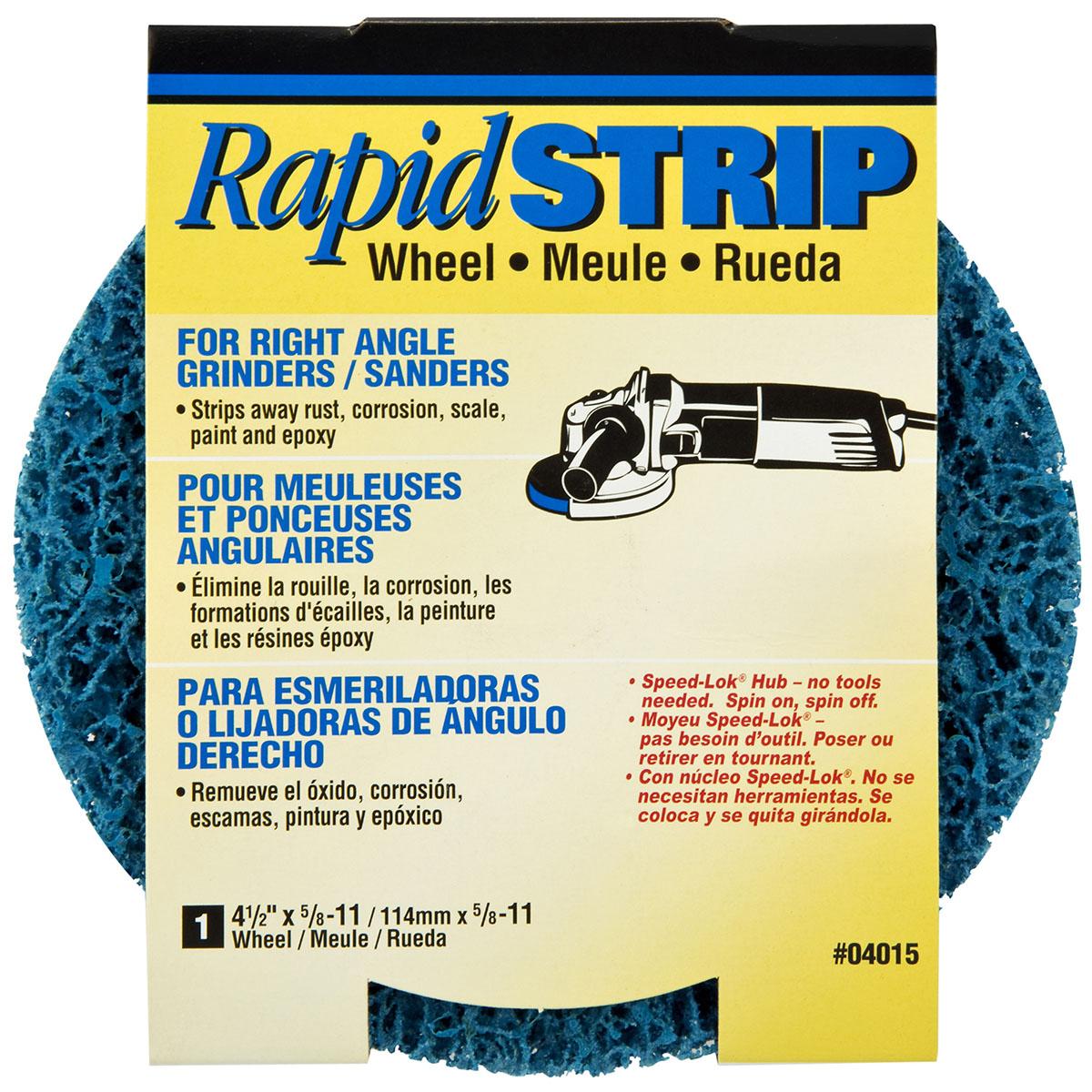 Airgas - NOR66261009649 - Norton® 4 1/2 X 7/8 Extra Coarse Grade Silicon  Carbide Bear-Tex Rapid Strip Black Non-Woven Depressed Center Disc