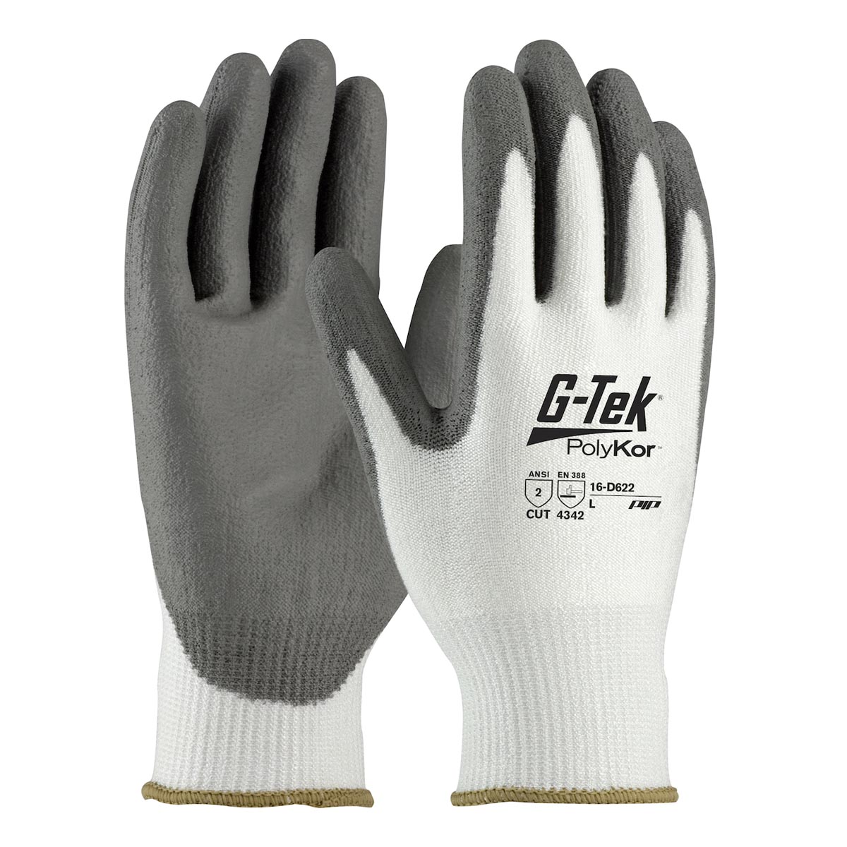 PIP G-Tek Nitrile MicroSurface Nylon Grip Gloves, 12 Pairs/Dozen, Large