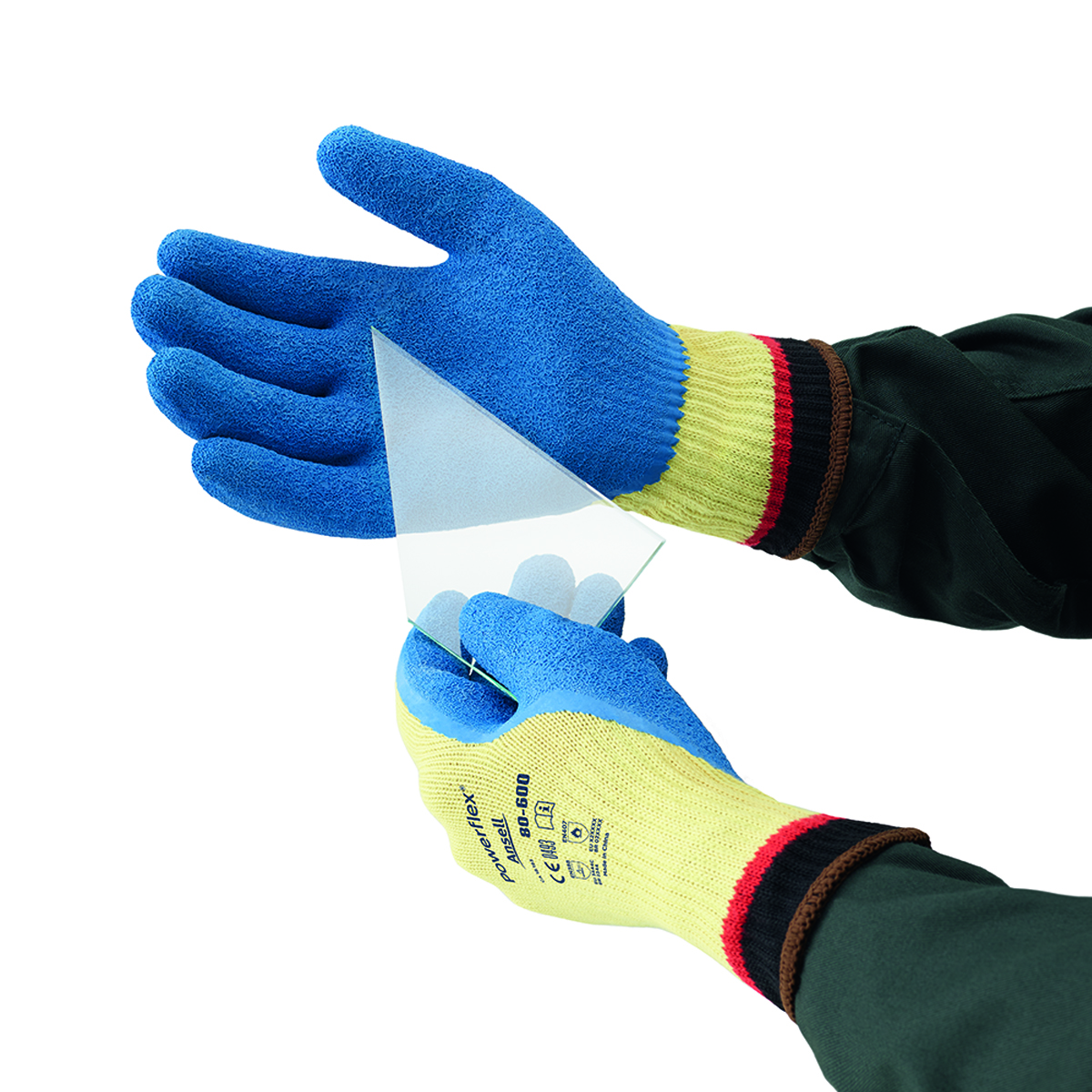 Airgas - B13KV660XL-10 - SHOWA® Size 10 Blue ATLAS® Kevlar® Lined Kevlar®  And PVC Chemical Resistant Gloves