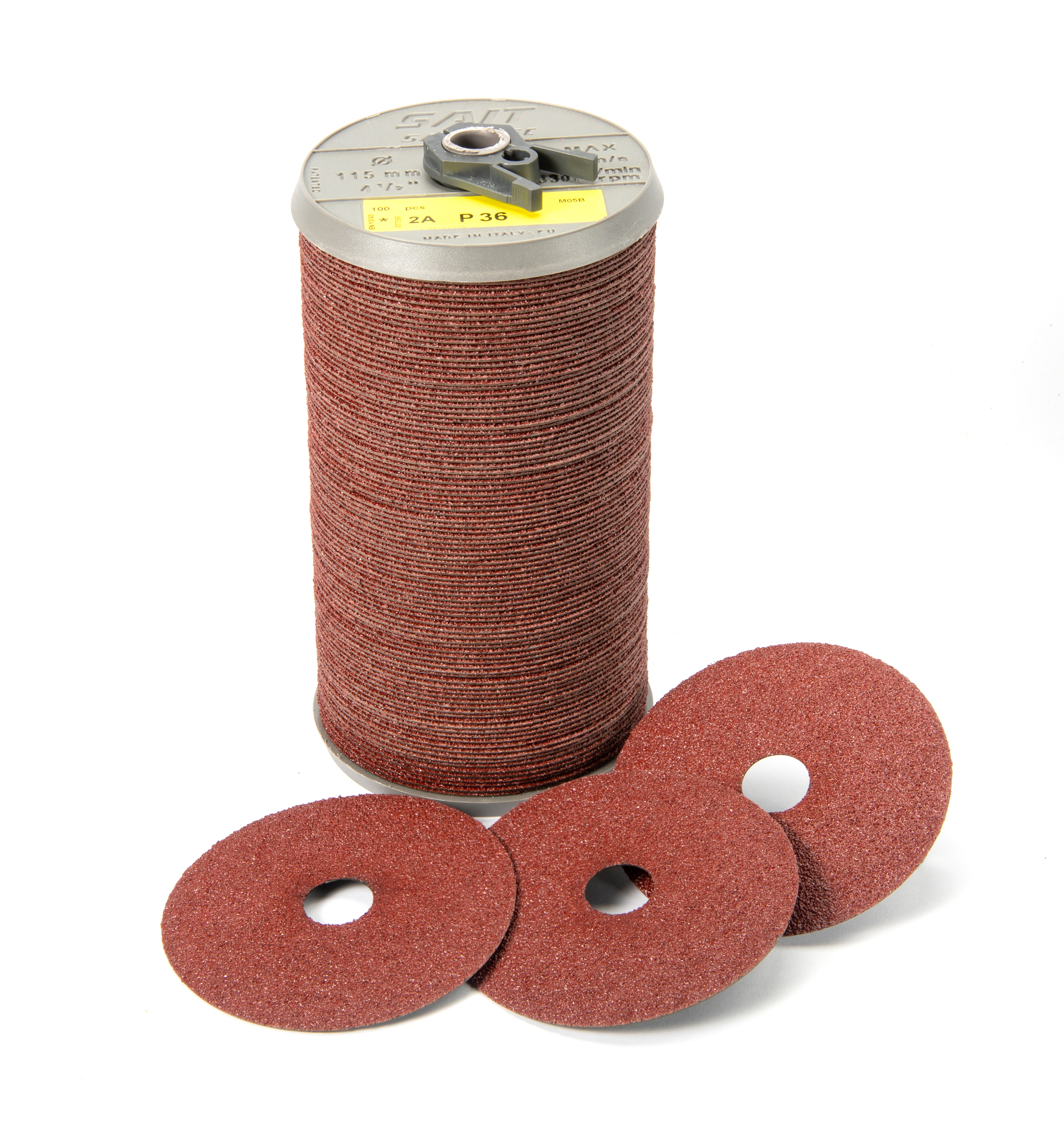 4-1/2 in., 36 Grit Fiber Sanding Discs, 5 Pack