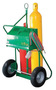 Saf-T-Cart 2 Cylinder Cart With Semi-Pneumatic Wheels And U-Shaped Handle
