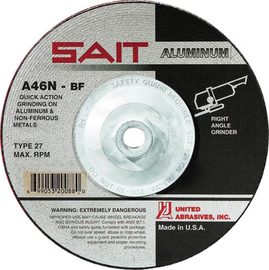 United Abrasives 7" X 1/4" X 5/8" - 11 SAIT Silicon Carbide Type 27 Grinding Wheel