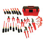 Salisbury by Honeywell Orange Steel and Rubber Dipped 30-Piece Electricians Insulated Tool Kit