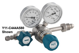 Airgas® Model C444F296 Stainless Steel High Purity Single Stage Pressure Regulator With 1/4" FNPT Connection And Threadless Seat