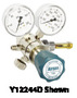 Airgas® Two Stage Brass 0-25 psi Analytical Cylinder Regulator With Needle Outlet