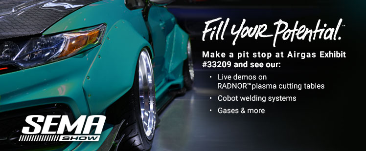 SEMA Stop by Exhibit #33209, Live Radnor Demos, Cobot welding systems, Gases and more