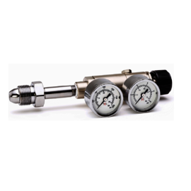 Airgas® Model 14 Nickel-Plated Brass High Purity Two Stage Regulator With CGA-330 Connection