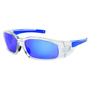 MCR Safety® Swagger® Clear Safety Glasses With Blue Diamond Mirror Duramass® Hard Coat Lens